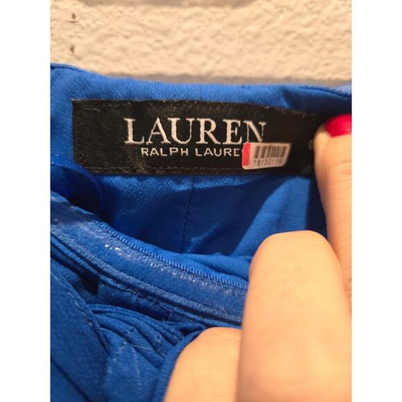 Lauren Ralph Lauren Women's Strapless Ombré Chiffon Gown Size M - Picture 5 of 6